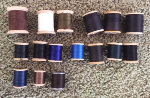 Lot Of 16 Vintage Spools Of Thread