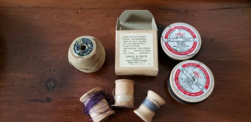 Vintage surgical silk with one original box. Plus extras