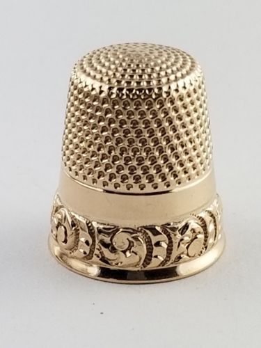 1800's Antique Handmade 10k Yellow Gold Sewing Thimble Size 4.1 grms BEAUTIFUL!