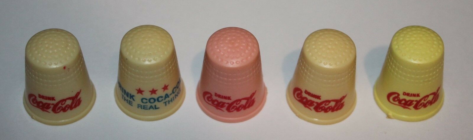 5 Coke Plastic Thimbles