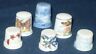 Ceramic Collector Thimbles - Lot of 6 – Home in the Wilderness Currier & Ives ++