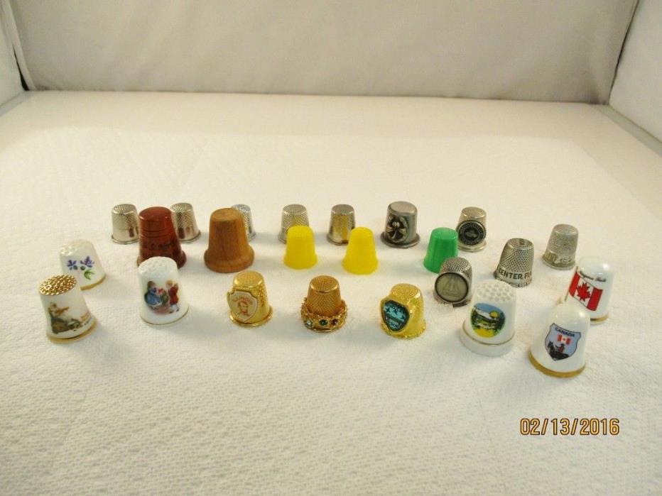 LOT of 24 THIMBLES-VINTAGE ASSORTMENT VARIETY OF STYLES