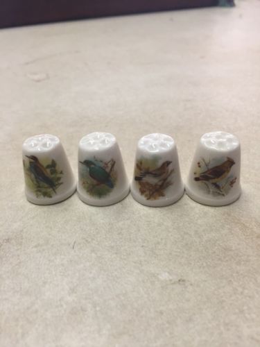 Vintage Lot Of Small Bird Porcelain Thimbles