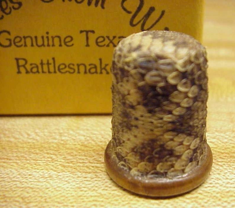 GENUINE TEXAS RATTLESNAKE SKIN THIMBLE