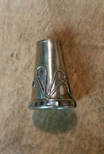 Vintage Thimble Scroll Design with Abalone Around Bottom Edge #1