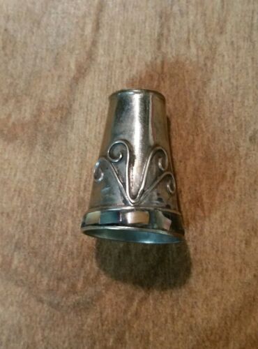 Vintage Thimble Scroll Design with Abalone Around Bottom Edge #2