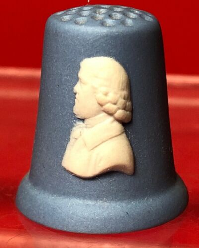 Vintage Blue White Jasperware Wedgwood Josiah THIMBLE