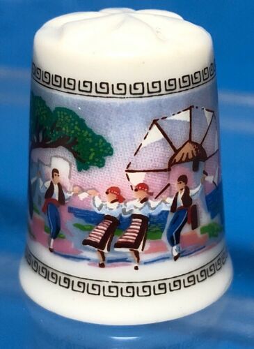 Vintage THIMBLE Apollon Porcelain Aegean Summer Greek GREECE