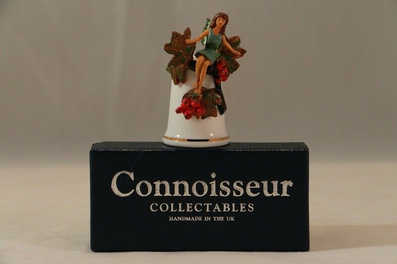STERLING & Classic Fine BONE China THIMBLE FAIRY Connoisseur Collectables OB