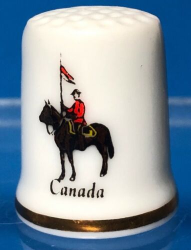 Vintage THIMBLE Canadian Mountie Horse CANADA Souvenir