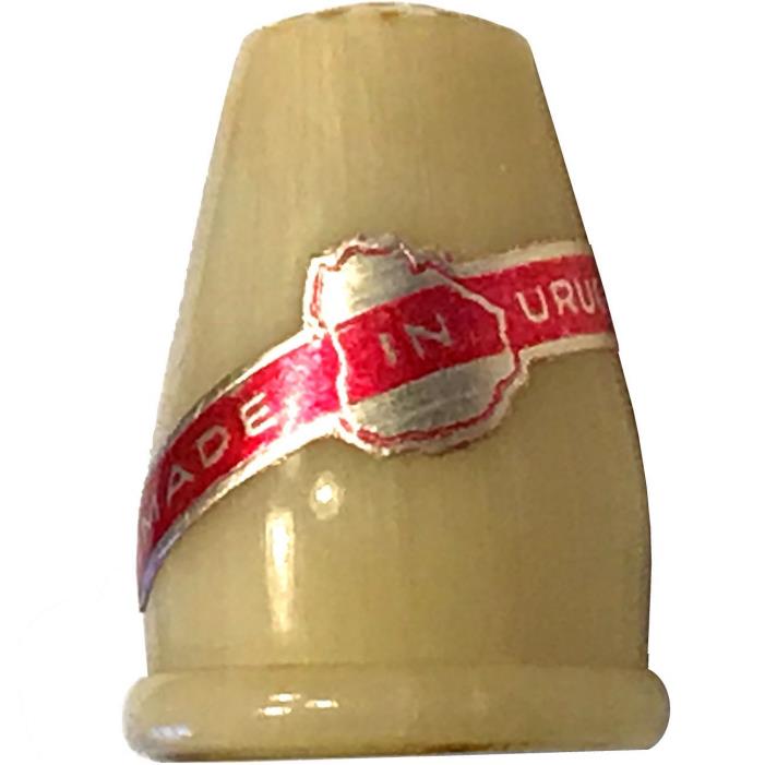 Vintage Thimble Bovine(?) horn, made in Uruguay