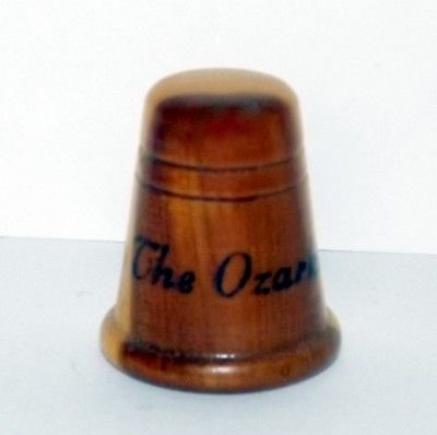 The Ozarks Thimble, Made of 2 Tone Wood, Souvenir 1 1/8