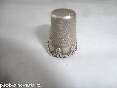 GABLER GERMANY SILVER DRAPED RIM THIMBLE, NO SILVER MARKS,