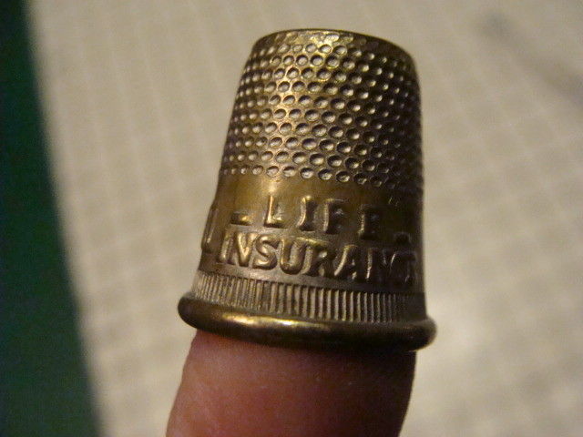 ANTIQUE advertising THIMBLE -- THE PRUDENTIAL life insurance  #7
