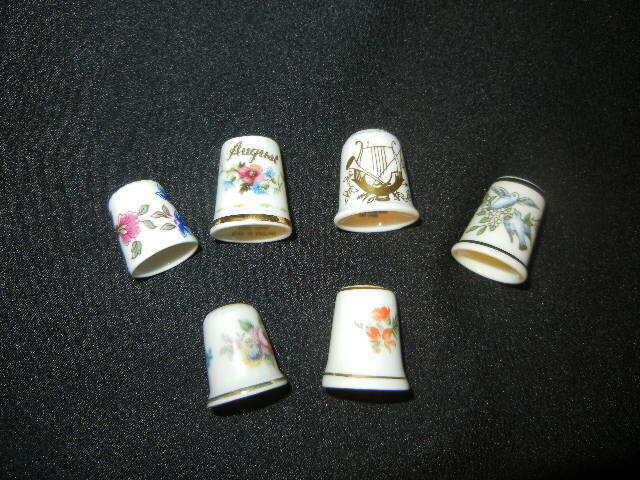 SEWING THIMBLES ROYAL ALBERT COALPORT ROYAL WORCESTER ROYAL ADDERLEY HAMMERSLEY