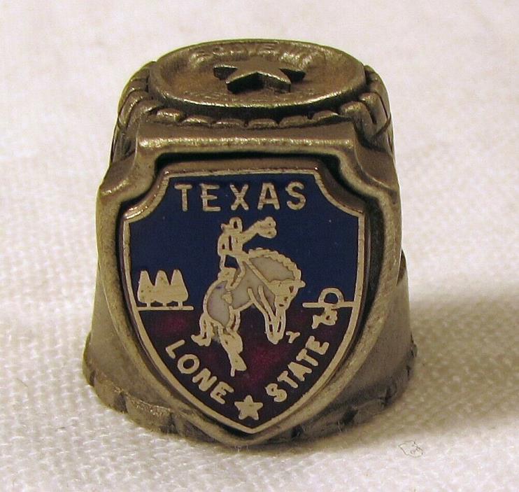 AA376 Thimble Pewter Texas Lone Star State