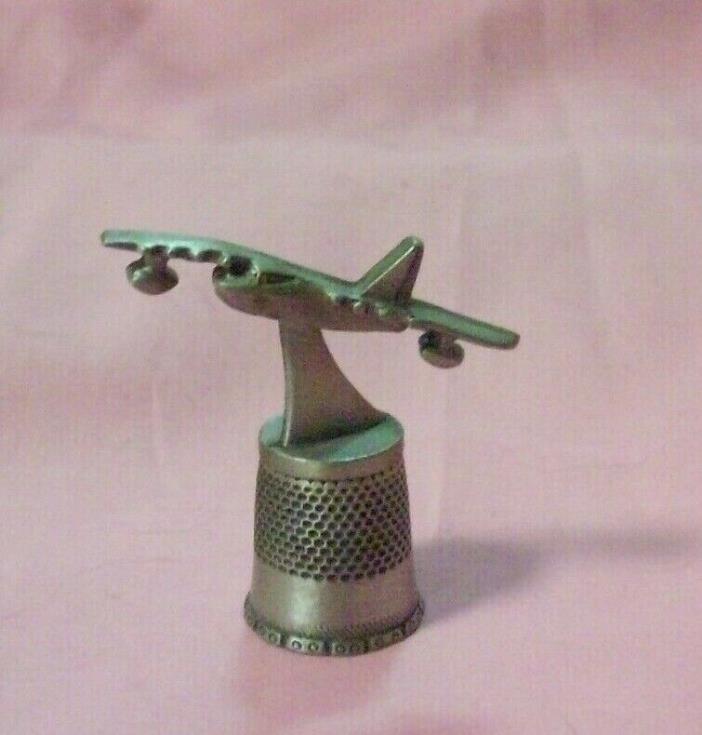 Spruce Goose Airplane Pewter Thimble