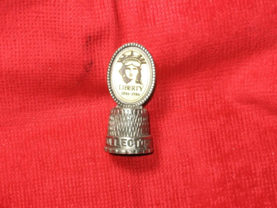 Statue of Liberty Centenial 1886 -1986 - Pewter Thimble Collectible Souvenir