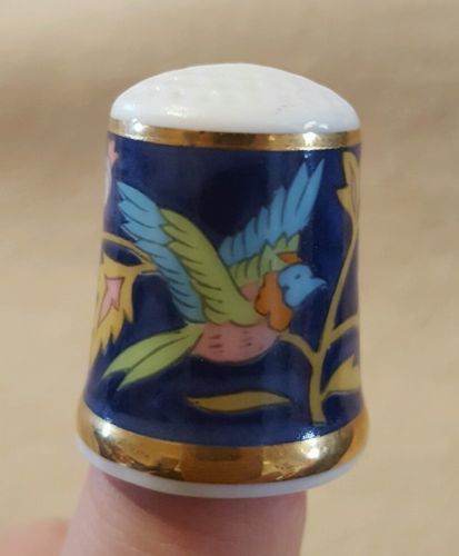 Thimble Collectors Club Shozan Japan oriental birds collectible porcelain