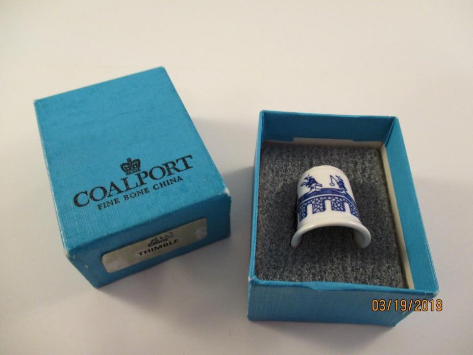 Coalport Fine Bone China Willow Thimble  1970s Not in Original Box