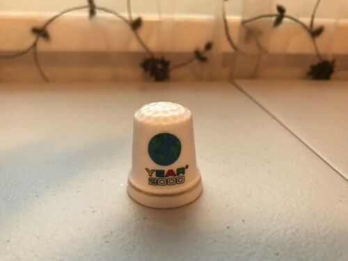 NIP Year 2000 Millennial Porcelain Thimble