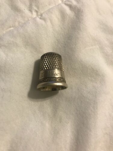 Sterling Silver Thimble ‘ Mother ‘ Size 9