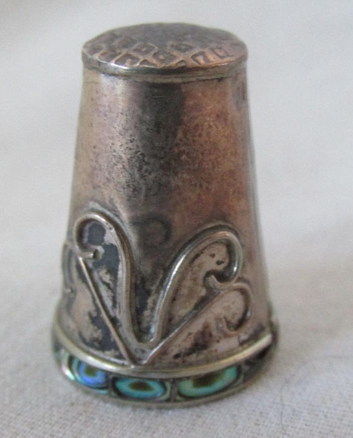 Lovely Vintage TAXCO? Hallmarked MEXICO 925 Sterling Silver SEWING Thimble