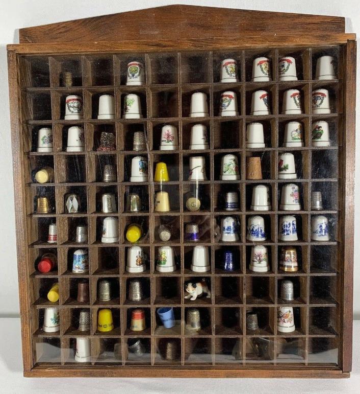 Thimble wall display collection with thimbles