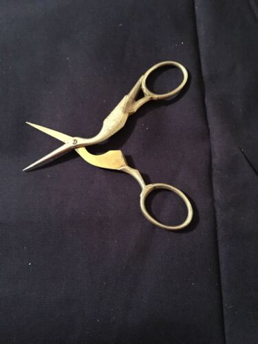 Vintage Germany Stork Emboridery Scissors