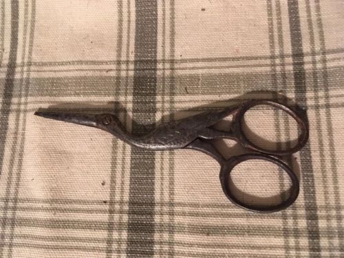 Vintage Crane Heron Bird Figural Sewing Scissors 4