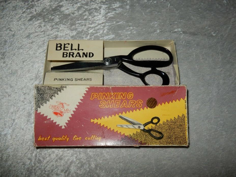 Vintage Bell Brand Pinking Shears with Box