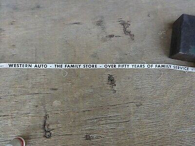 Vintage WESTERN AUTO The Family Store Sewing Tape Measure Made in West Germany
