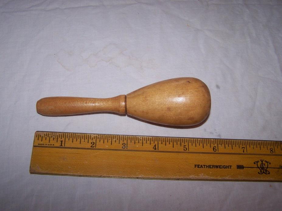 Vintage Wood Sock Darning Egg Sewing Tool Solid Wood