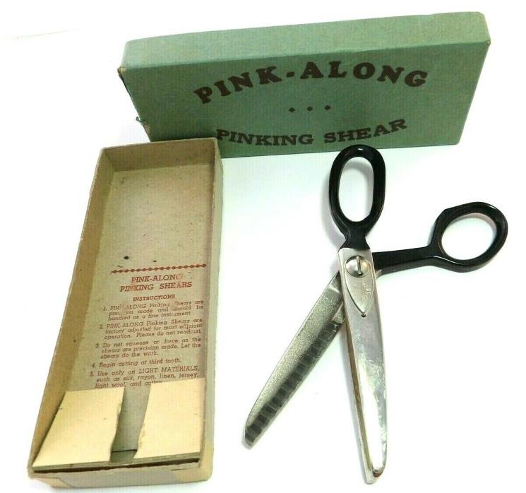 Vintage PINK-ALONG Pinking Shears in original box 1930's