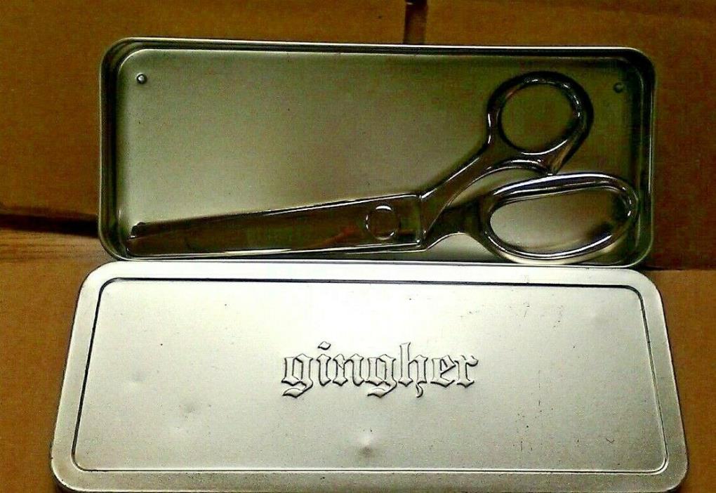 GANGHER SHEERS SCISSORS ZIG ZAG CUT WITH CASE NICE SEE PHOTOS