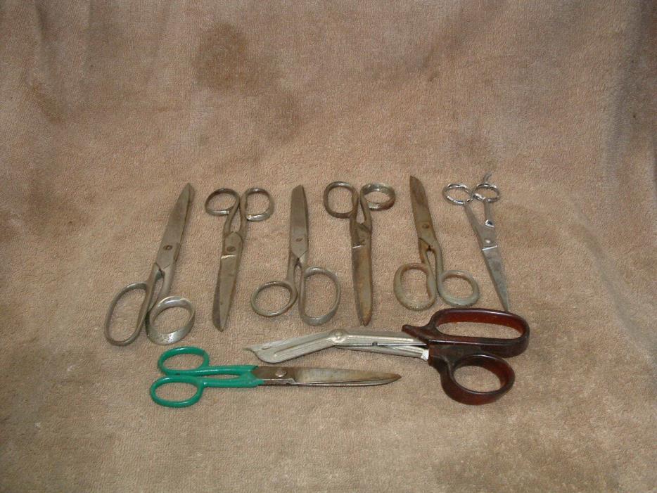 8 PAIRS OF ASSORTED QUALITY SCISSORS ALL FROM GERMANY AND ITALY STAMPED