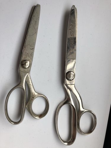 Lot of TWo Pair VTG Sissors Pinking Shears Wiss 9-1/4