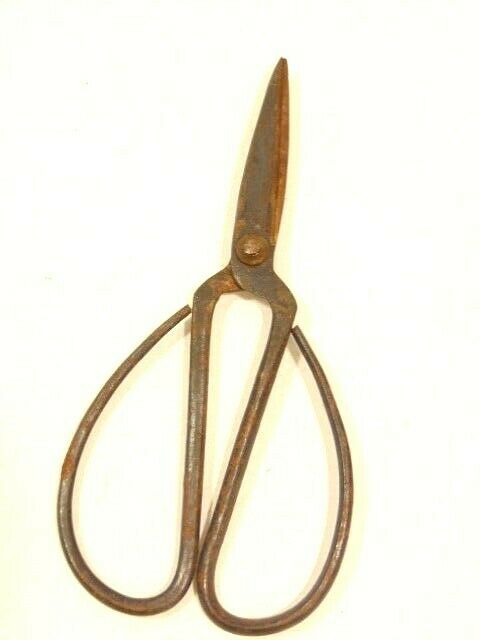 Vintage unsigned scissors with wide curved handles
