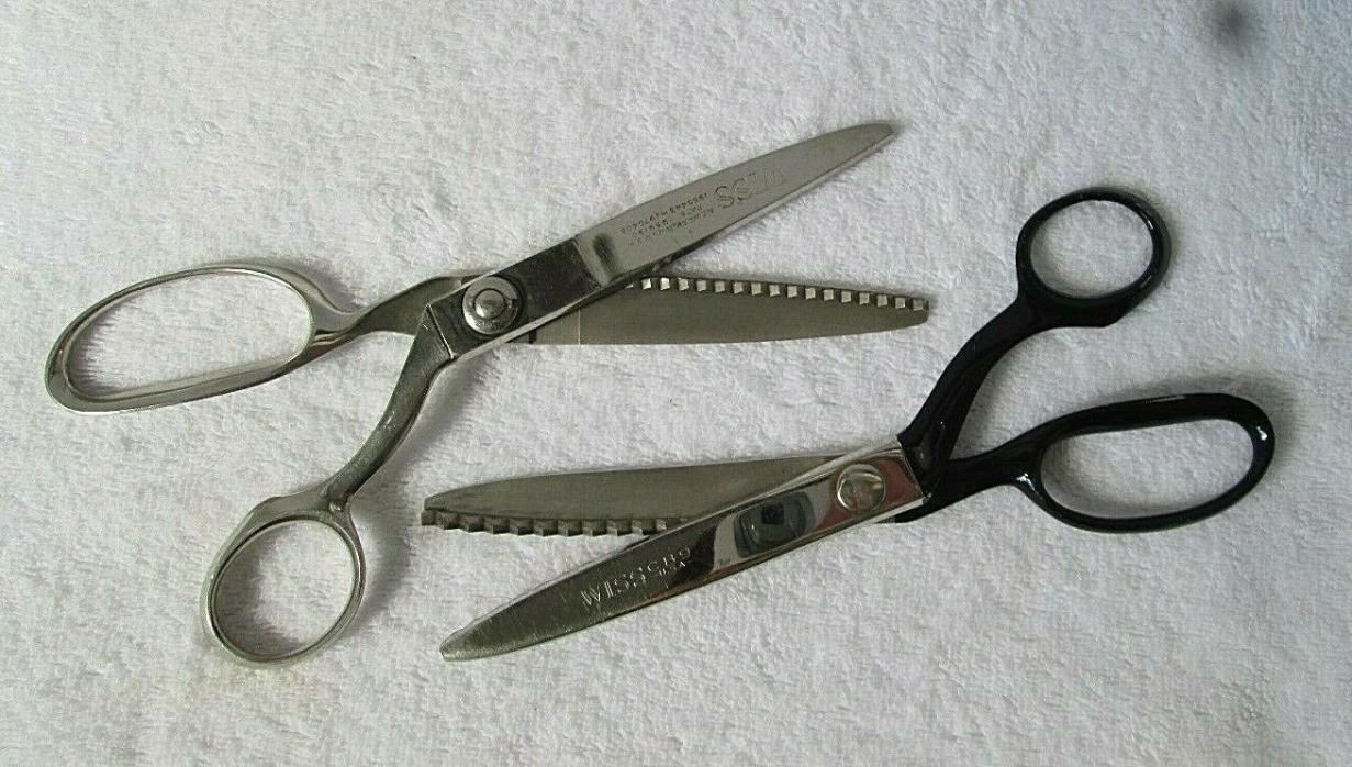 2 Pair of Vintage WISS Pinking Shears