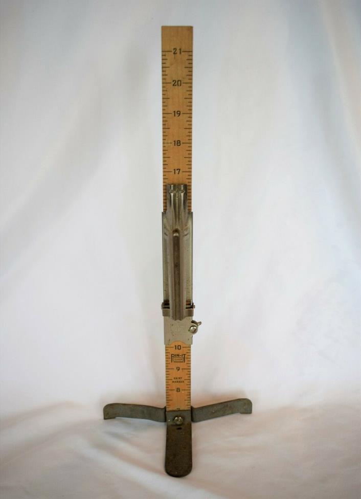 Vintage Wood Pin It Skirt Marker Sewing Wood  Ruler by Orco Products