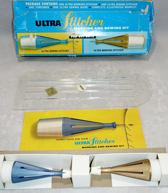 Vintage ULTRA STITCHER MARKING AND SEWING KIT Box Instructions Guide NEVER USED
