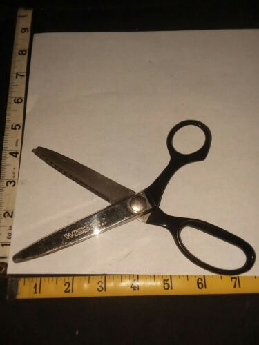 Vintage WISS CB-7 USA Metal Pinking Shears Scissors