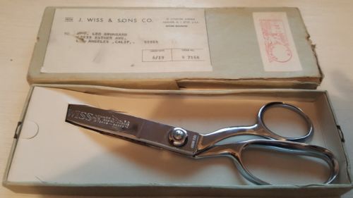 Vintage Wiss Pinking Shears/Scissors 9 Inch Newark N J