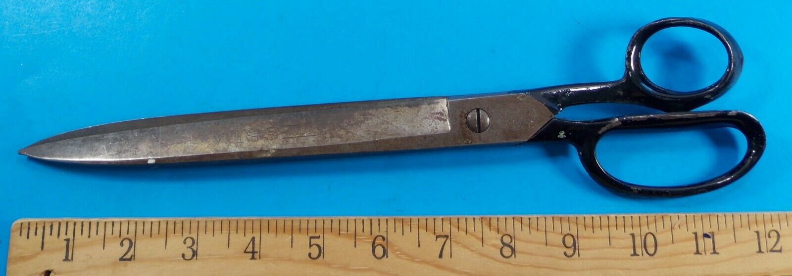 VINTAGE LARGE WISS USA SCISSORS STEEL FORGED NO 82