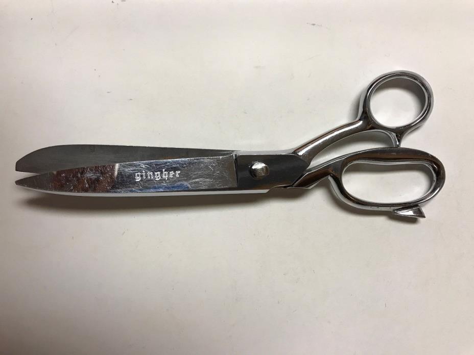 Gingher Scissors 9” Dressmaker Table Shears Chrome Italy