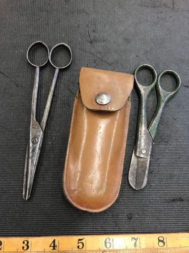 Vintage Scissors Lot Of Two With One Carrying Case!!!