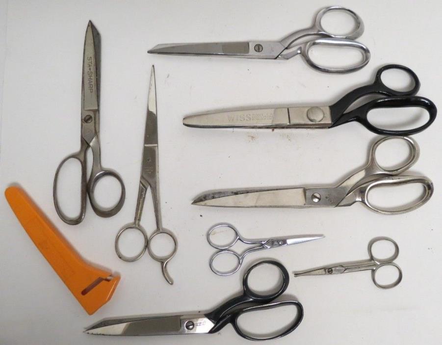 SCISSORS LOT 8 PLUS SHARPENER