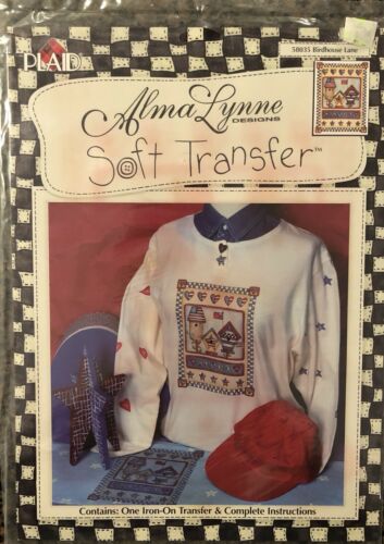 Plaid Birdhouse Lane 58035 Alma Lynne Soft Transfer Iron on Color Transfer 1997