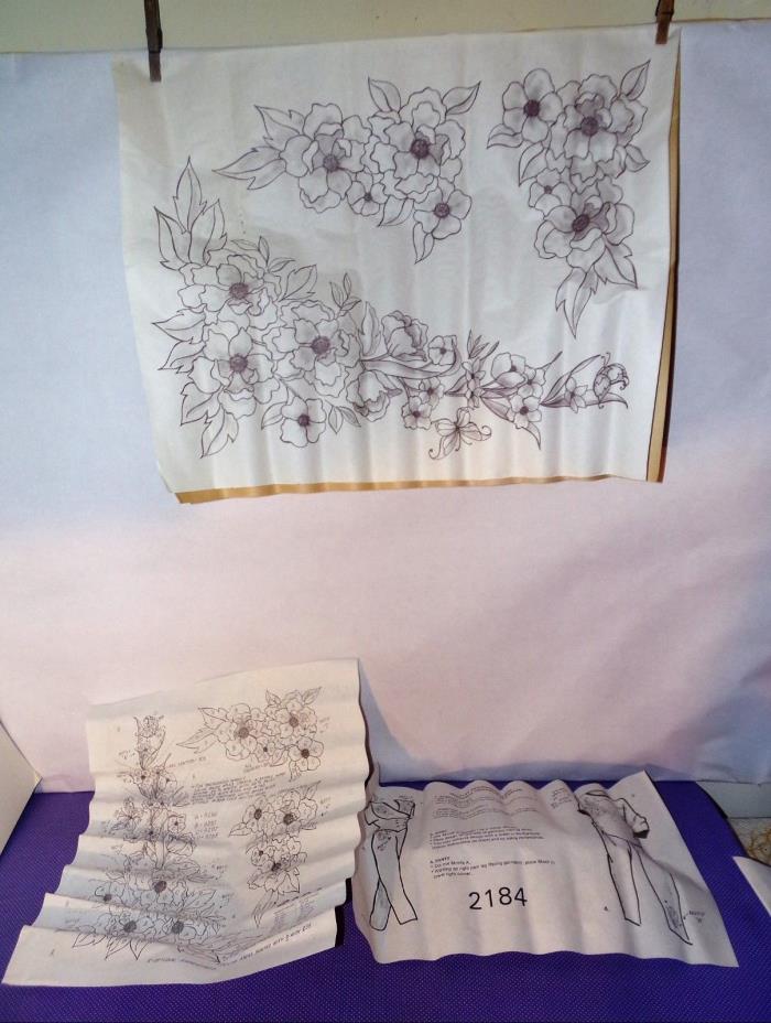 Vtg Unused Tri Chem Liquid Embroidery Hot Iron On Flower Floral Transfer 2184