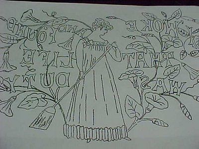 Vintage Antique REDWORK Pattern Victorian Pillow Cover Sewing Embroidery Project